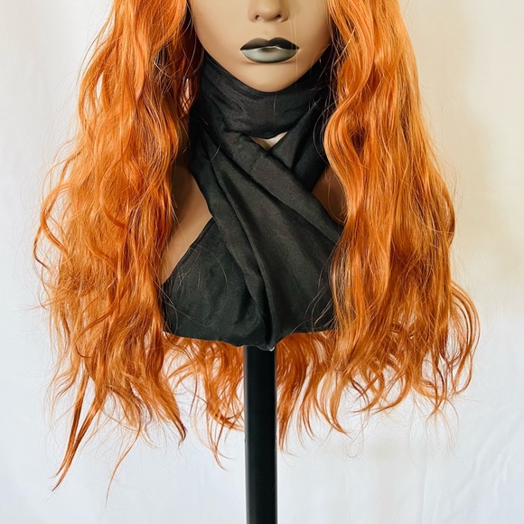 24” Cool Copper Color 13x2.5 Lace Front Wig for Daily Wear/Halloween/Events - Picture 10 of 12